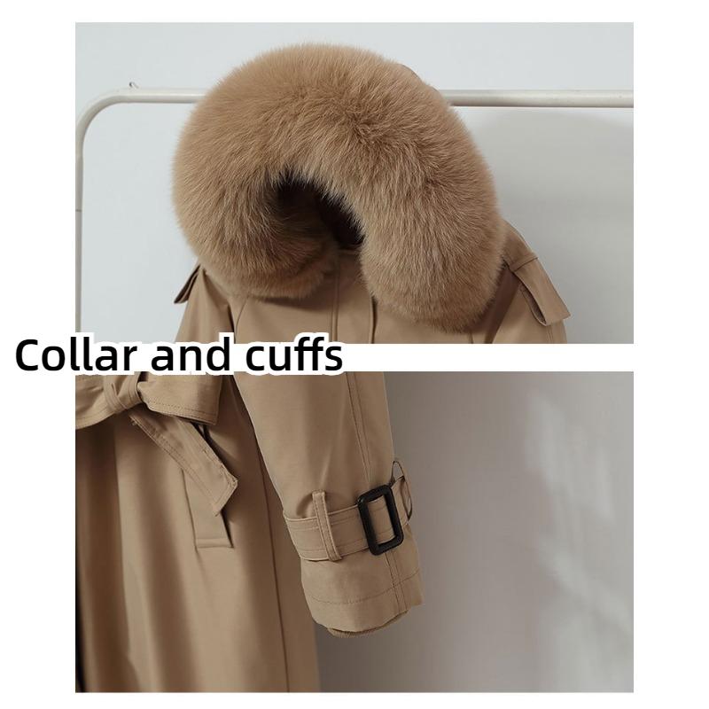 Women Winter Jacket Hooded X-Long Thick Faux Fur Padded Parkas Woman Distachable Plus Size Coat
