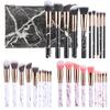 New 10 Makeup Brush Set Full Marble Beauty Tool Set Brush Blush Eyeshadow Brush