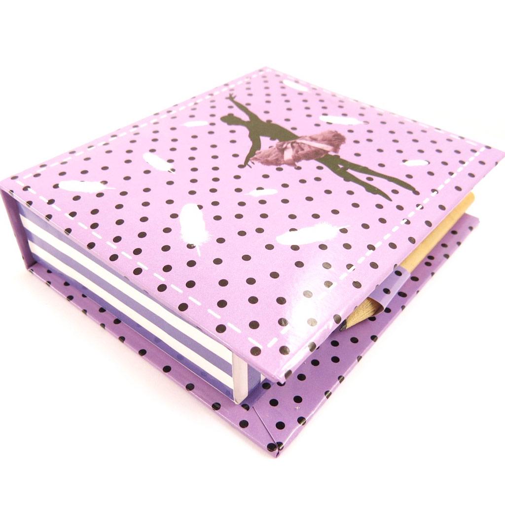Les Trésors De Lily [L3986] - Bloc papier 'Ballerines' violet (+stylo)