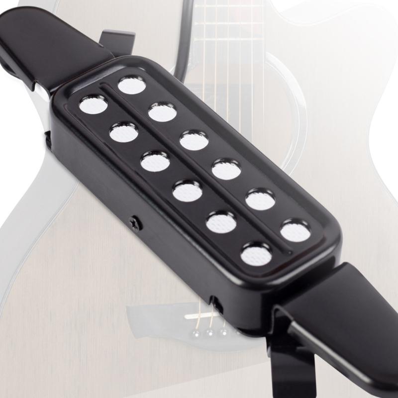 12 Hole Acoustic Guitar Pickup Sound Hole Pickup Magnetic Transducer with Volumes Tone Tuner Guitar Accessories