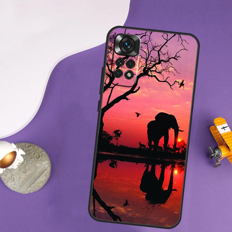 Elephant Animal Case For Xiaomi Redmi Note 13 14 Pro 12 9 10 11 Pro 10S 11S 12S Redmi 14C 13C 10C 12C Cover
