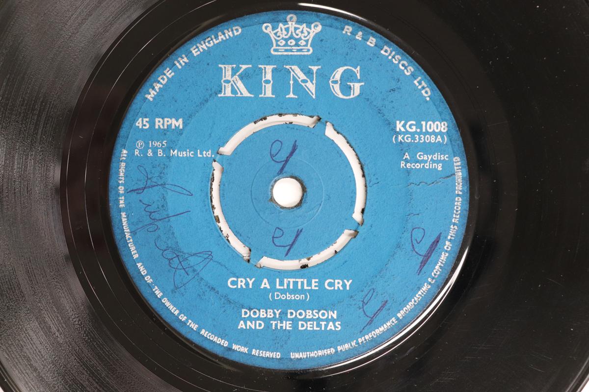 

7inch Record DOBBY DOBSON THE DELTAS Cry A Little Cry Diamond And Pear KG1008 KING RECORDS 1965 UK SoulFunk Used