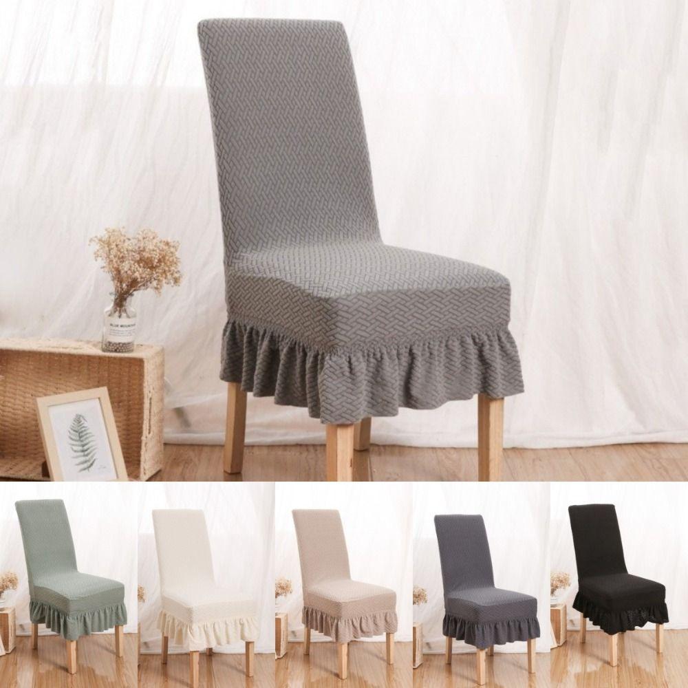 Jacquard Fabric Elastic Chair Cover Universal Size Wedding Seat Covers Living Room