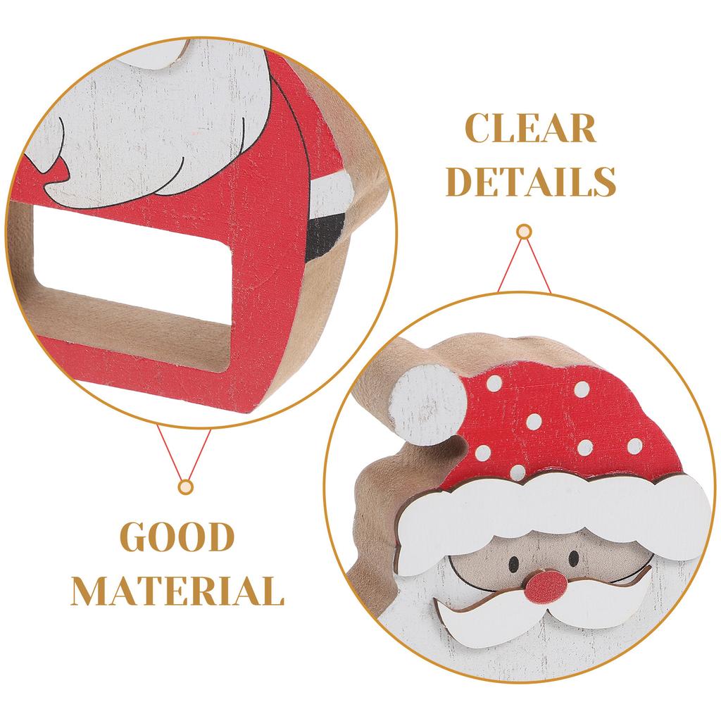 Santa Claus Wooden Countdown Calendar Blocks Holiday Home Office Desk Decor 2025 Festive Tabletop Decoration 3D Design