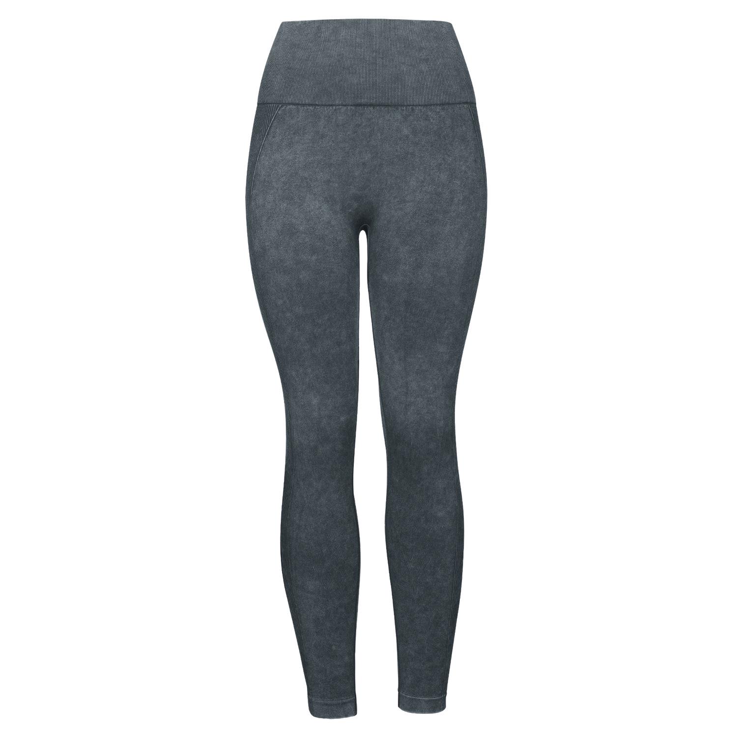 

Быстросохнущий бесшовный моющийся кроп-топ и леггинсы для йоги для спорта и фитнеса Small