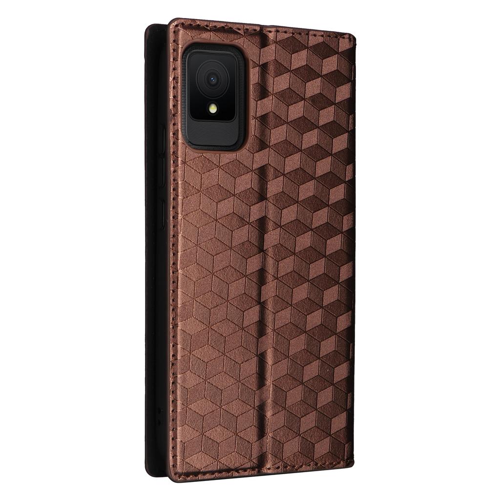 For TCL 502 Magnetic Case Leather Anti-scratch Flip Stand Phone Cover