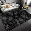 Black Print Area Rugged Carpet for Living Room Bedroom Sofa Doormat Home Decor Kids Play Non-slip Floor Play Mat Luxury Gifts