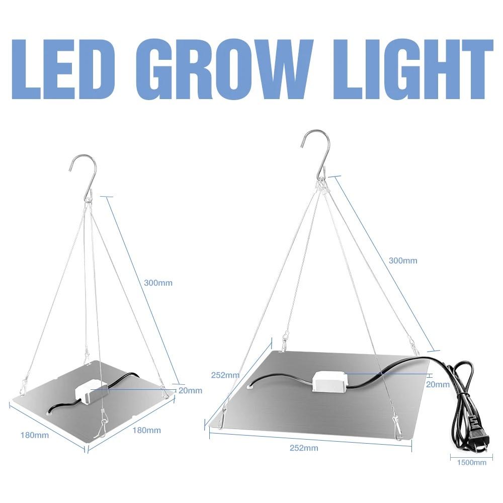 Growth LED Quantum Plate Planting Light Full Spectrum LED Plant Light LED Growth Light 20W 40W Plant Light Indoor Greenhouse