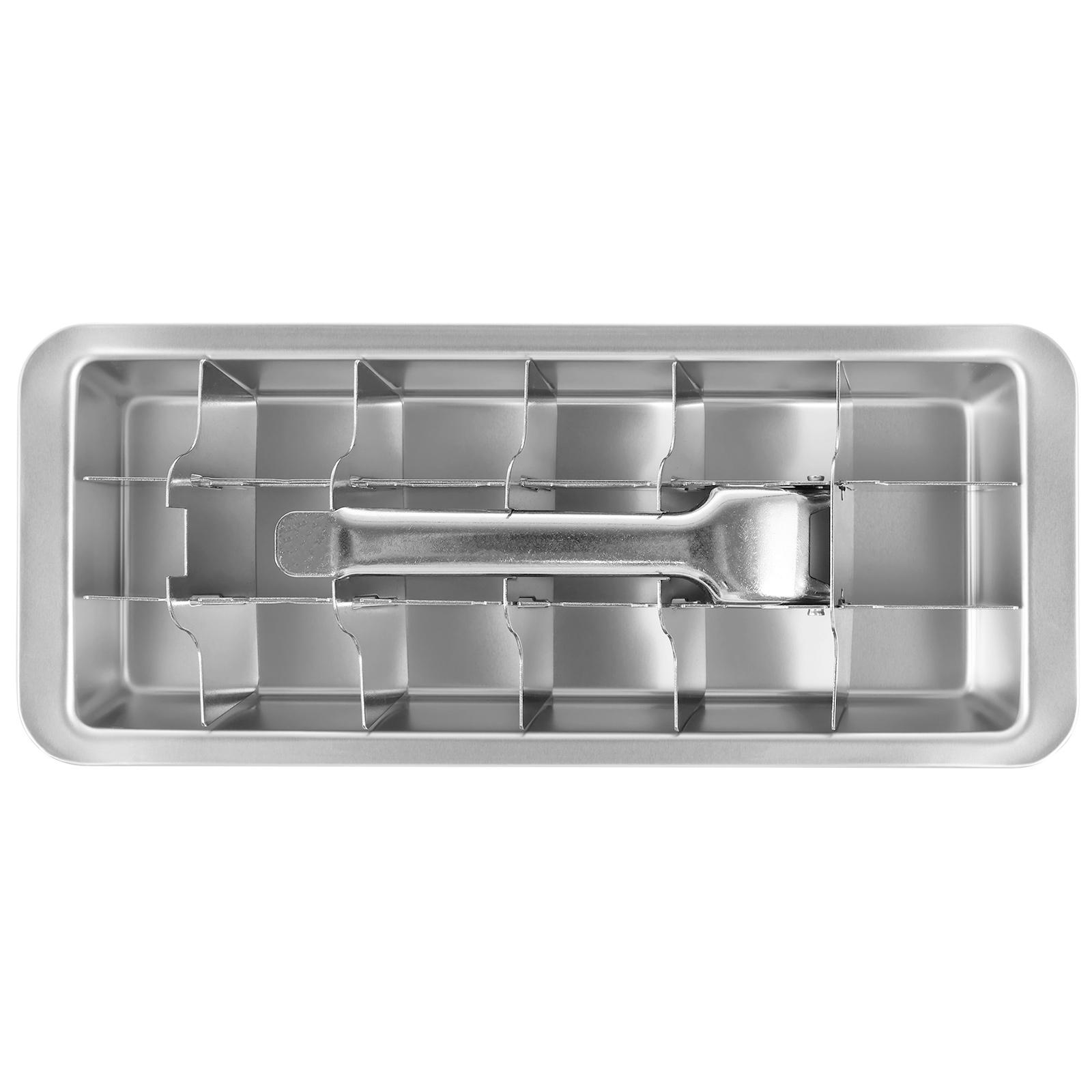 18 Slot Metal Ice Trays Stainless Steel Ice Cube Tray Food-Grade Freezer Mold Removable Solidified Mold for Juice Chocolate Pops