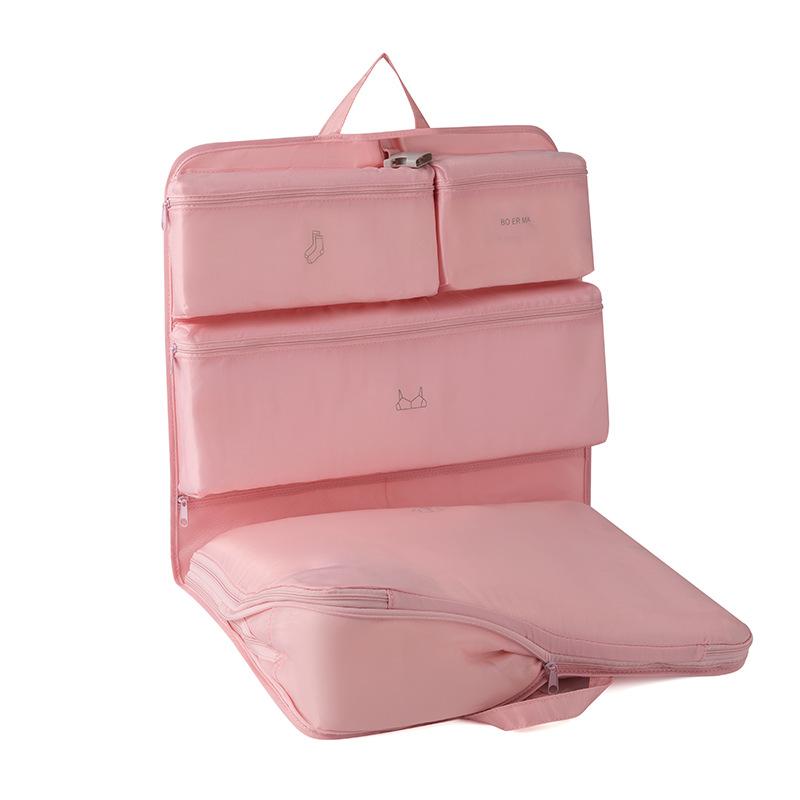 

New 6‑in‑1 Compression Storage Bag, Foldable Hanging Organizer for Travel, Portable Luggage Pouch for Clothes, Underwear & Essentials