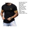 O-Neck Short Sleeve Thin Men T-shirt Summer Letter K Print Sport Tee Shirt Streetwear