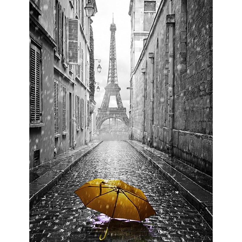 

5D DIY Алмазная картина Вид на улицу Алмазная вышивка Хроматическая художественная вышивка крестиком Ремесла Полный круглый дрель Домашний декор Подарок Full Round 15x20CM