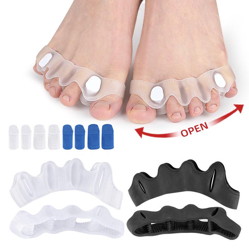 Toe Separator for Bunion Relief & Overlapping Toes with Removable Sponge Plug