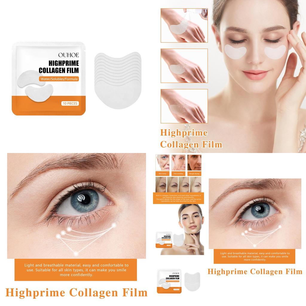 Ouhoe Collagen Eye Masks 10 Pieces Deep Hydrating Formula For Youthful Skin
