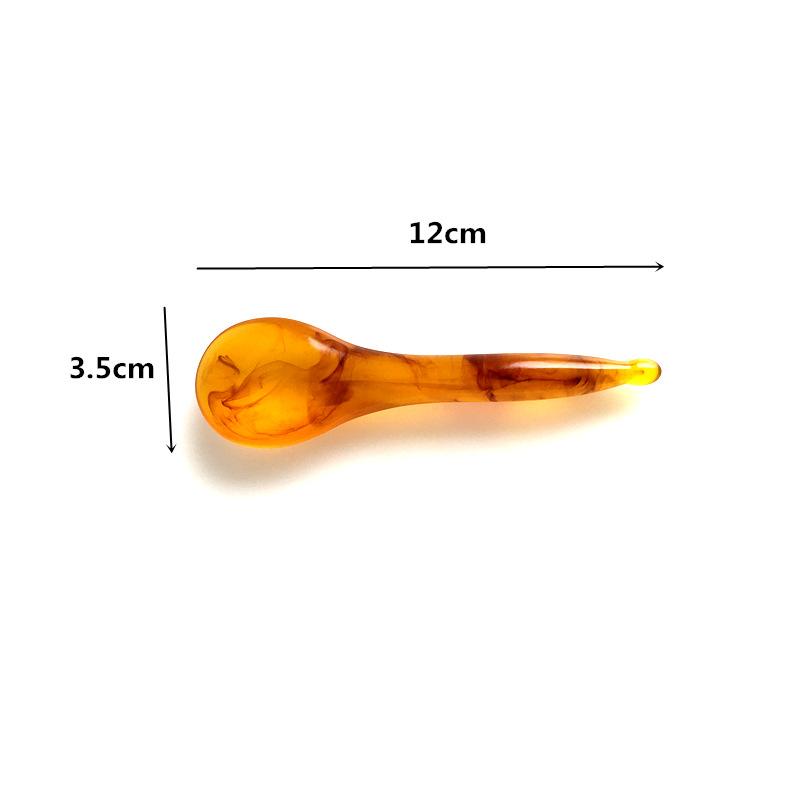 7Pcs / Set  Acupuncture SPA  Massager Antistress Scraping Board Resin Beeswax Amber Meridian Massage Tool Scraping Board Set