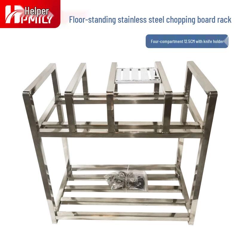 

HPMILY Thickened Stainless Steel Cutting Board Rack with Knife Holder