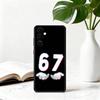 Six Seven 67 SS Phone Case Black Silicone Soft For Samsung Galaxy A73,A72,A71,A70,A53,A52,A51