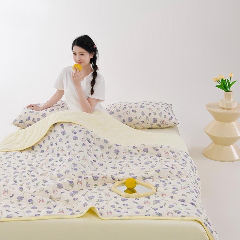 

New Florals Spring Summer Duvet Soft Comfortable Cool Feeling Blanket Single Double Quilt Breathable Air Conditioning Comforter 100x150cm Very Small
