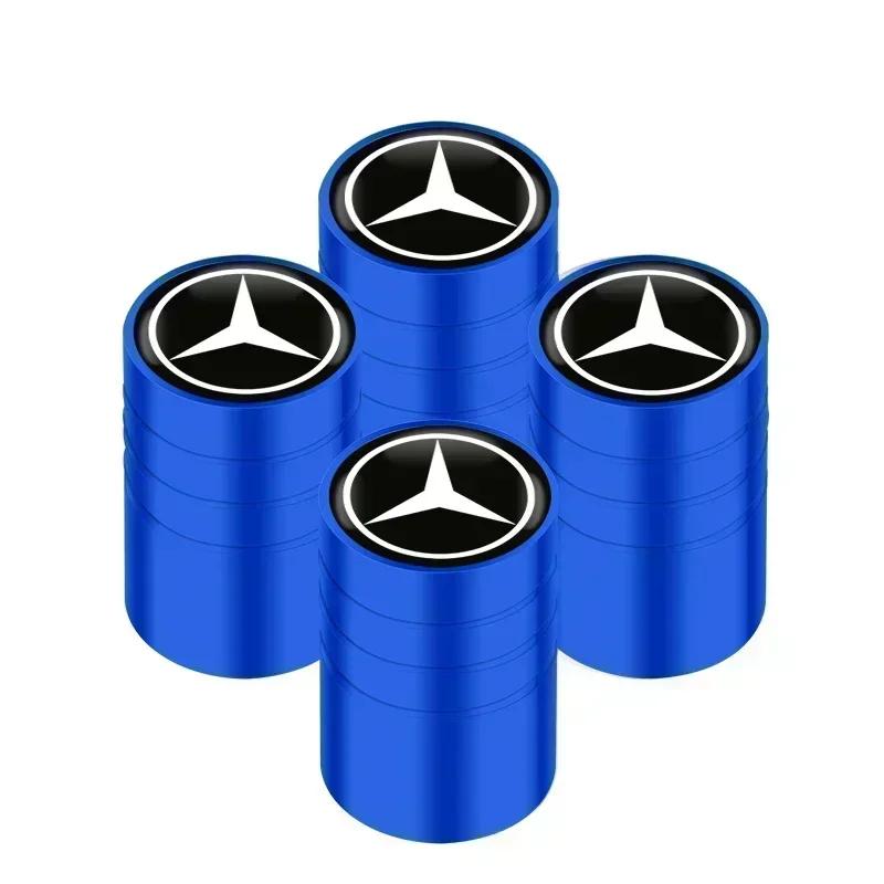 UKY5 Car Tire Valve Stems Cap Knurling Style Tire Valve Cap Tire Wheel Stem Air Valve Cap For Mercedes Benz W211 W204 W210 CLA GLA