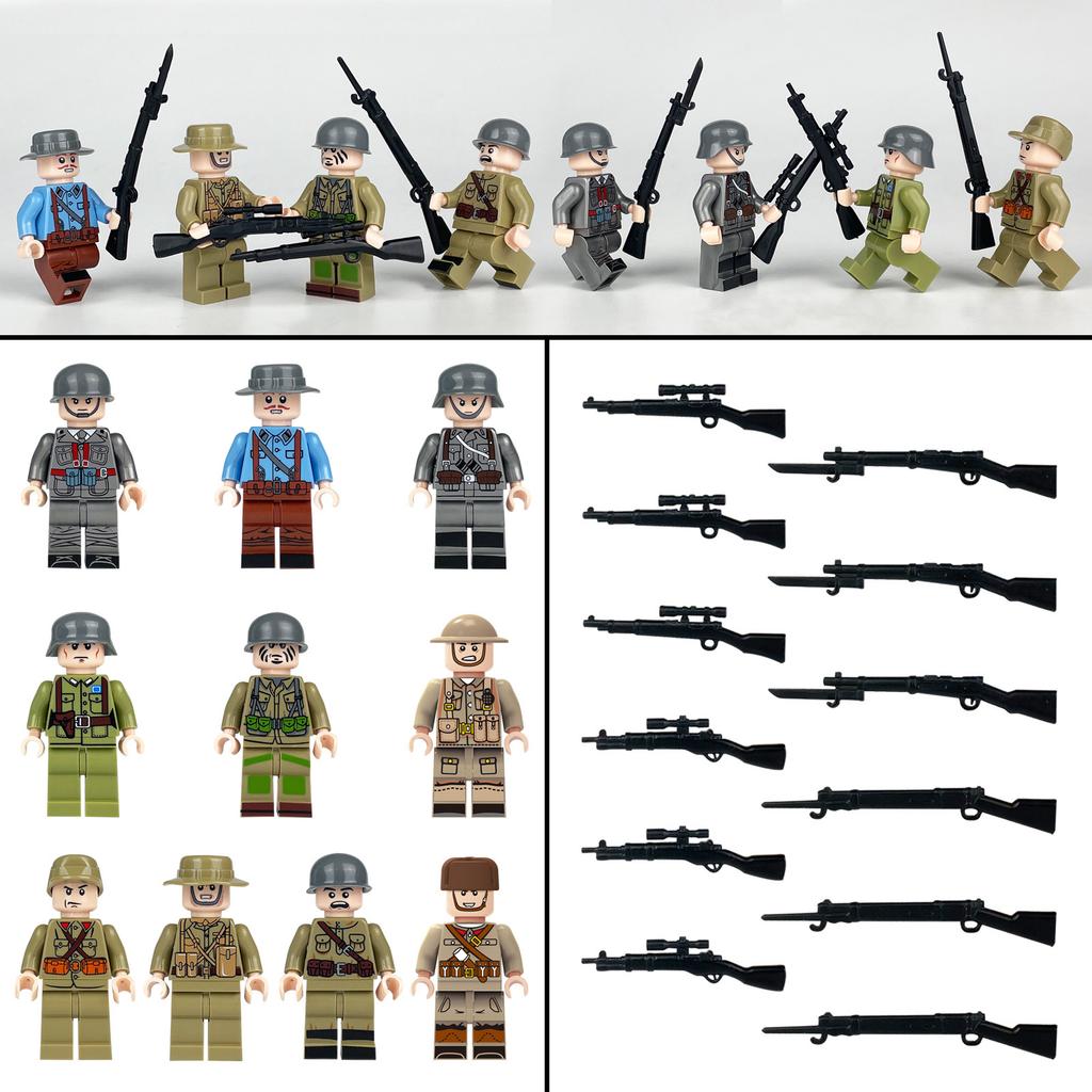 A16 Package Xiangjiang Small Particles Special Police Doll Weapon Police Person Children'S Building Block Toy Accessories