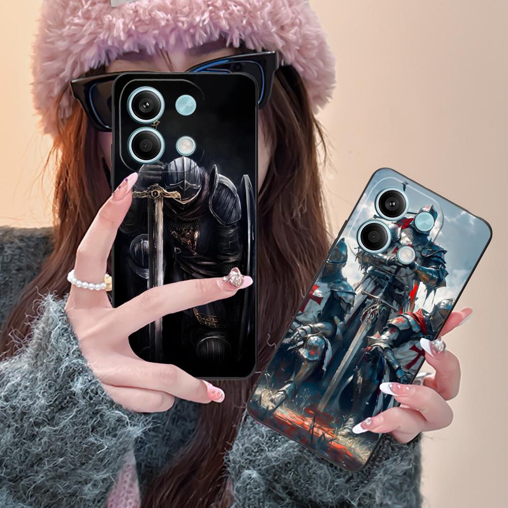 Tempelritter Handyhülle für POCO M7 M6 M5 M4 M3 X7 X6 X5 X4 X3 Pro GT 5G Bunte Druckabdeckung Smartphone Handys