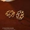 925 Sterling Silver Twisted Earrings, Women's 2025 New Style, Light Luxury High-End Stud Accessories