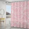 Soft Curvy Line Geometric Minimalist Patterns Shower Curtain, Bathroom Decorative Shower Curtain, Waterproof Curtain With Hooks