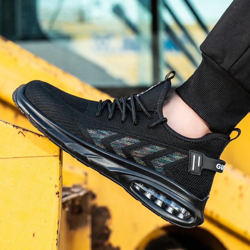 Safety Shoes for Men Air Cushion Work Sneakers Men Women Work Shoes Steel Toe Safety Boots Anti-puncture Indestructible Shoes