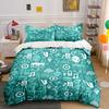 Music-themed Element Pattern Print Bedding Set 1 Duvet Cover 2 Pillowcases for Adult and Children Luxury Gift Full Size