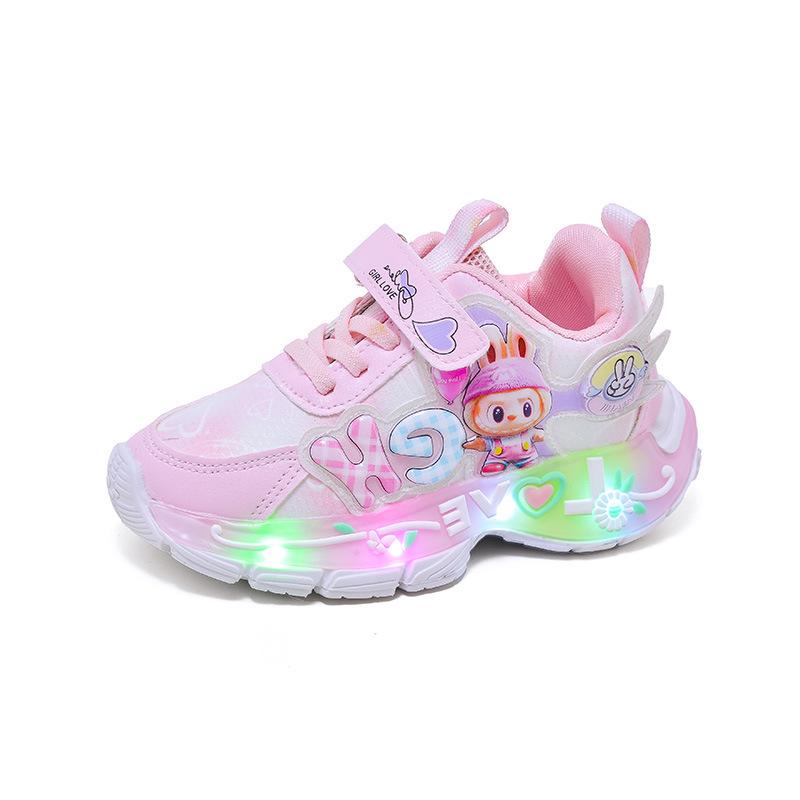2025 Spring/Autumn LED Light-Up Girls' Princess Sports Shoes