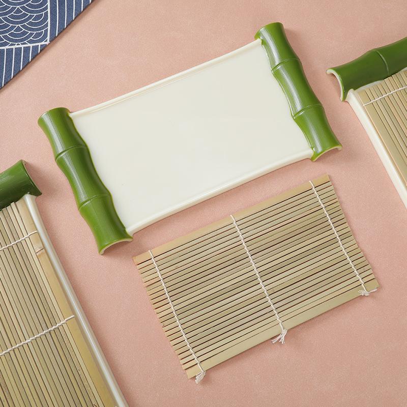 Japanese Dish Hot Pot Dish Creative Tableware Bamboo Curtain Plate Sashimi Plate Sushi Restaurant Plate Commercial