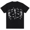 Sommer Unisex Vintage Top 90er Vintage tanzendes Skelett Grafik Lustige T-Shirts Herren Damen Punk Y2k Harajuku T-Shirt Gothic Baumwolle Oversized T-Shirts