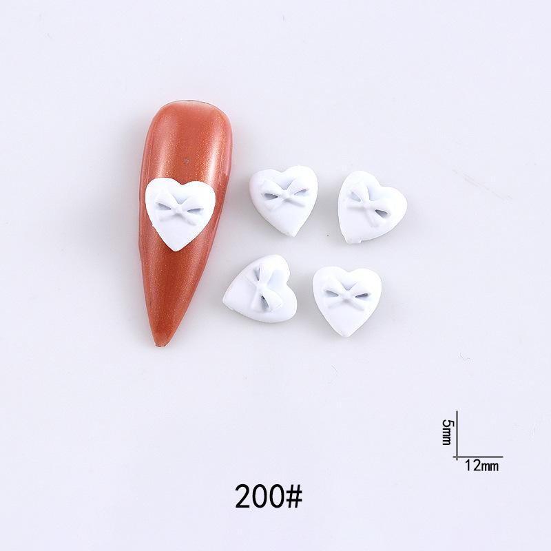 New Cute Bow Heart Nail Art: Frosted Matte Blue & Pink