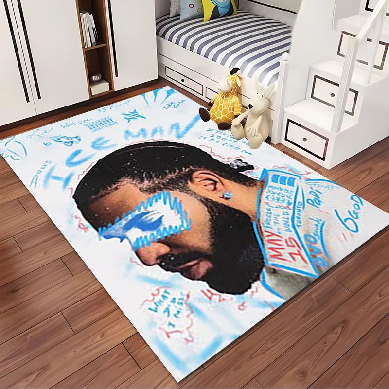 Aesthetic Geometric Modern Wall Art Area Rug, Non-Slip Washable Throw Carpet for Living Room Bedroom Entryway Home #1028