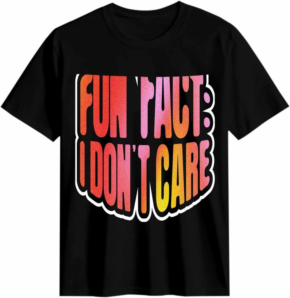 Fun Fact I Don't Care Retro Gradient Graphic T-shirt