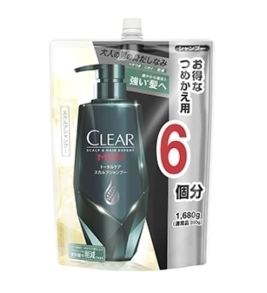 

CLEAR For Men Total Care Шампунь для кожи головы Сменная упаковка 1680 г