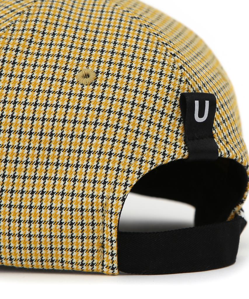 Eondeokeonteulol Check Pattern Ball Cap Multy Hound / Authentic B B / Yellow