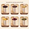 304 Stainless Steel Storage Box with Transparent Lid Food Can Sealed Lid Crisper  Tea Coffee Grain