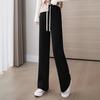 Women's Fleece-Lined Wide-Leg Drawstring Casual Pants