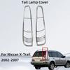 Hight-quality Car Exterior Chrome Tail Lamp Cover Trim For Nissan X-Trail XTrail 2002 2003 2004 2005 2006 2007 Cars Accessories