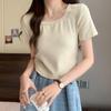 Women's Slim Fit Curved Hem Short-Sleeve Summer T-Shirt 2024
