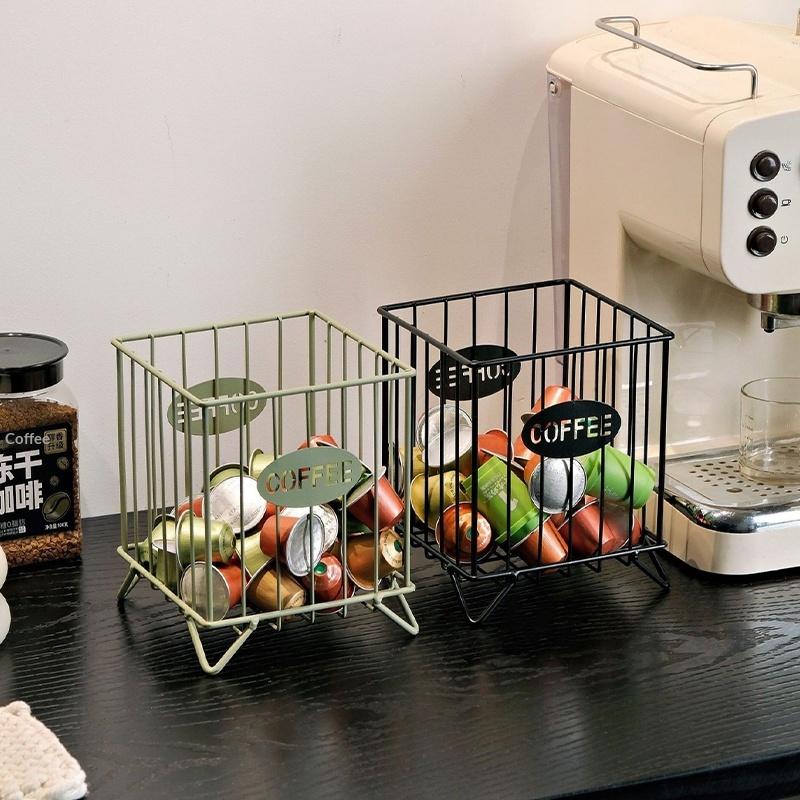 Coffee Pod Holder Large Capacity Coffee Capsule Holder Coffee Creamer Container Irregular Shape Pod Storage Cup