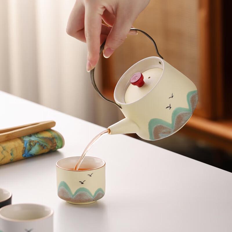 Hand-Painted Ceramic Teapot Tea Set