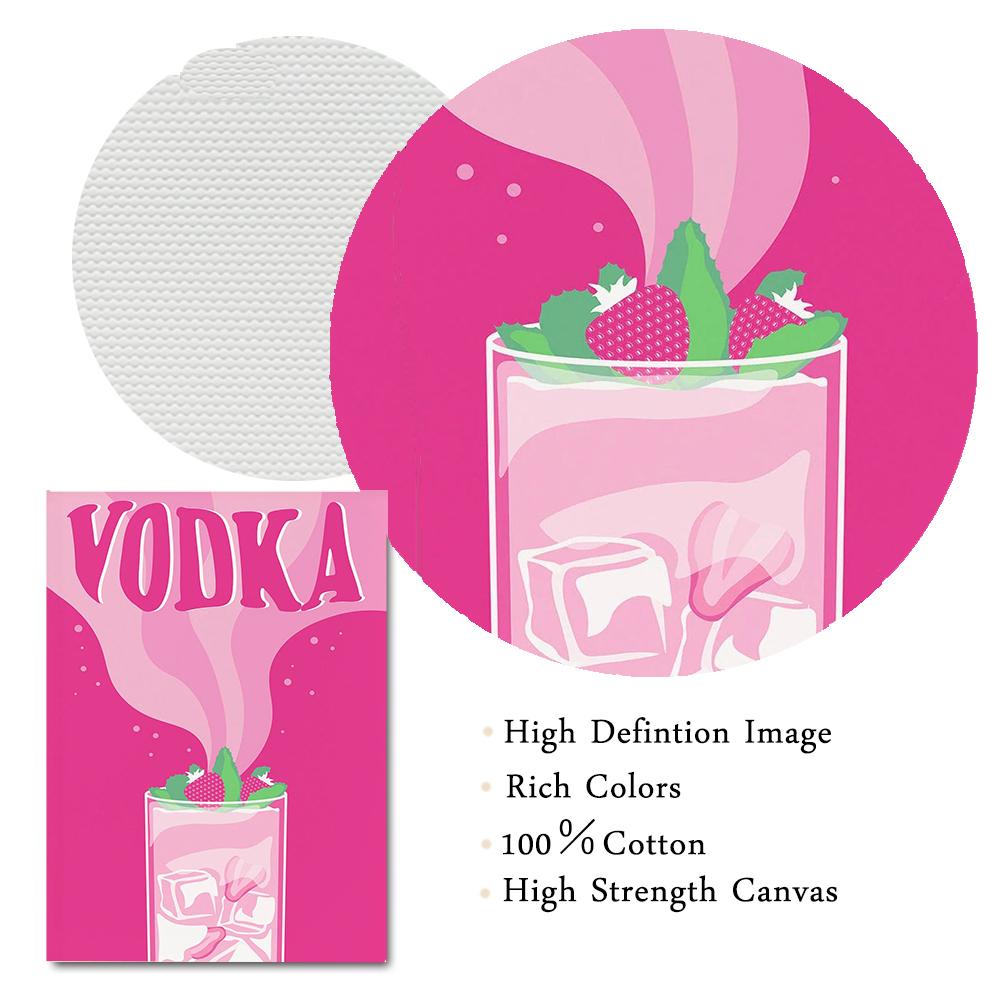 Retro Cocktail Drink Poster Whisky Gin Tonic Canvas Painting Boho Wall Art Picture For Kitchen Bar Living Room Home Decoration