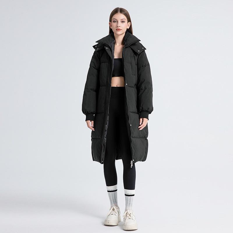 Long over the knee winter new cotton-padded clothes women's loose down cotton-padded clothes women's thickened cotton-padded jacket