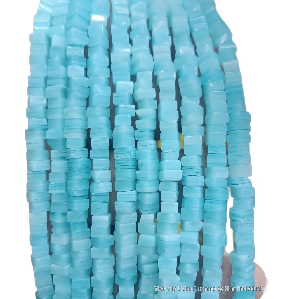 3x4mm Nepal Lampwork Quadratische Perlen für DIY Schmuckherstellung