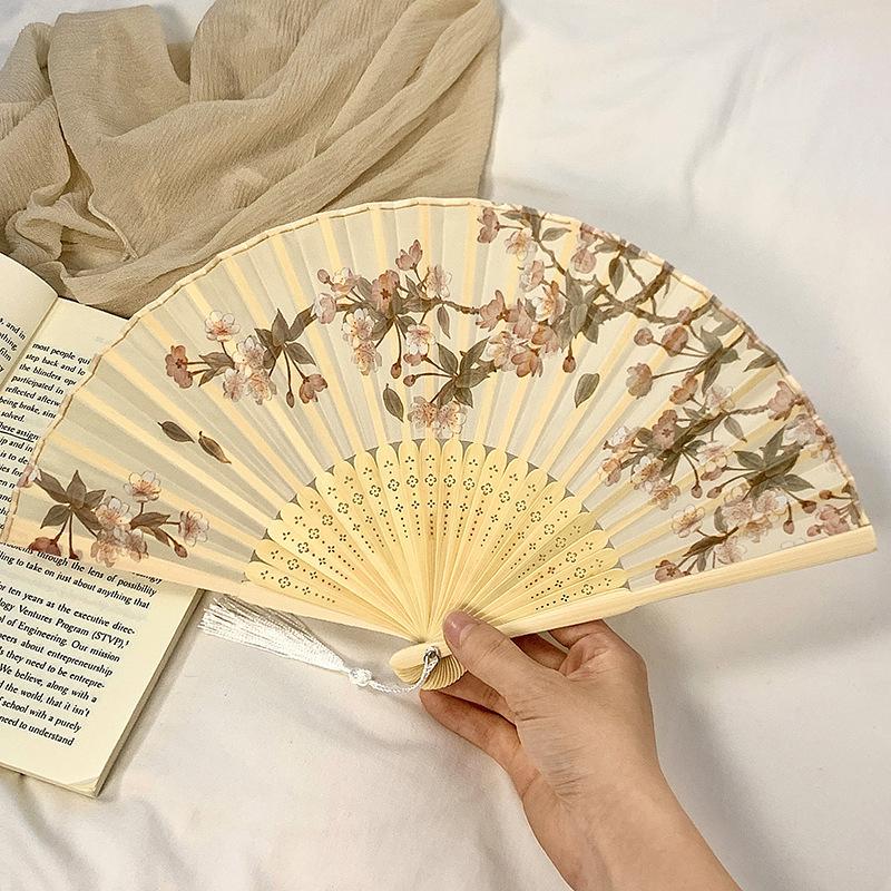 1 buc Evantaie chinezești Evantai de mână pliabil Evantaie de mână pentru nuntă Evantai portabil de bambus Evantai pentru dans Evantai decorativ pentru petrecere Ventilador