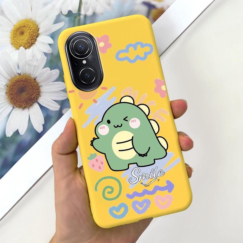 For Huawei Nova 9 SE Case Cute Dinosaur Cartoon Back Cover Soft Silicone Phone Case For Huawei Nova 9 Pro Nova9 SE Fundas Bumper