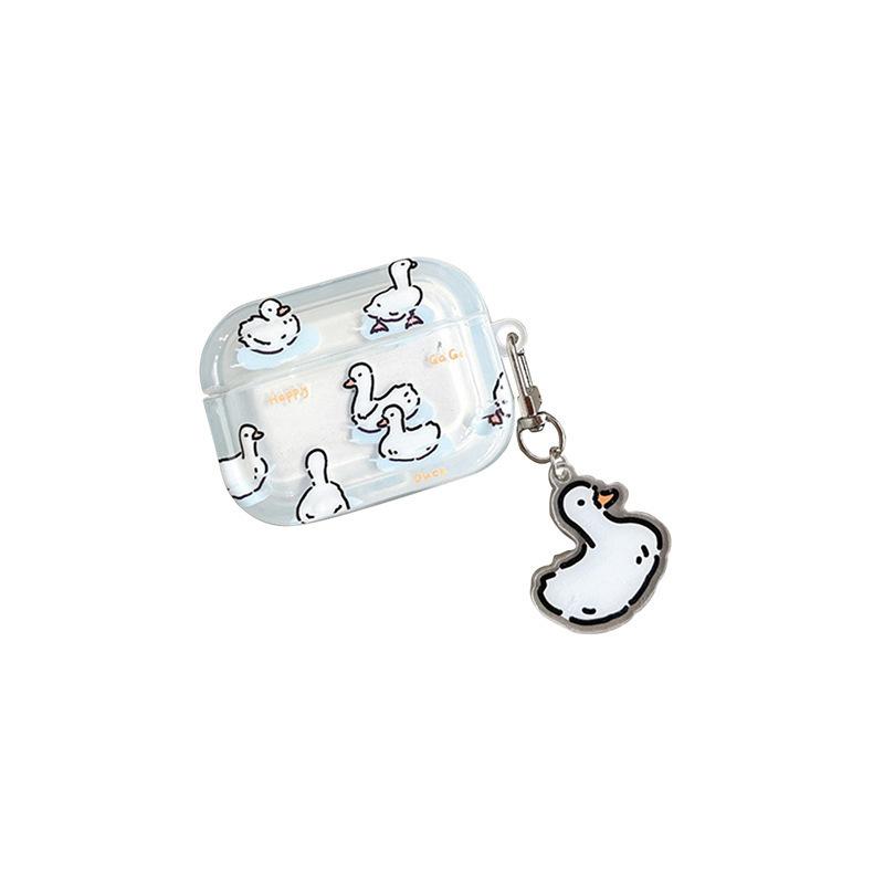 Swimming Duck Is Suitable for Apple AirPods 1st Generation Bluetooth Headset Protective Case Pro1/1st Generation Headset Protective Case.