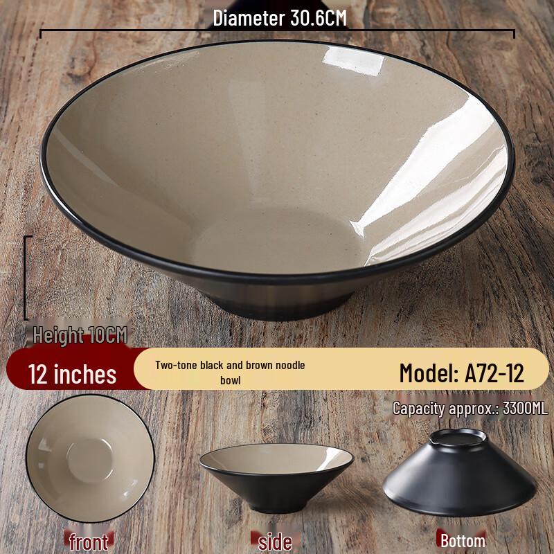 Zhebu Commercial Melamine Two-Tone Noodle Bowl